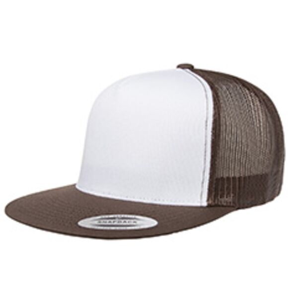 Adult Trucker with White Front Panel Cap Thumbnail